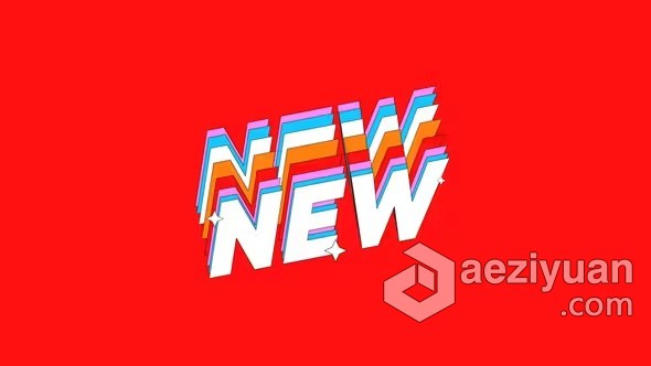 AE模版-40个动态色彩排版时尚创意标题AE模版下载 Kinetic Color Typography - AE资源网 www.aeziyuan.com