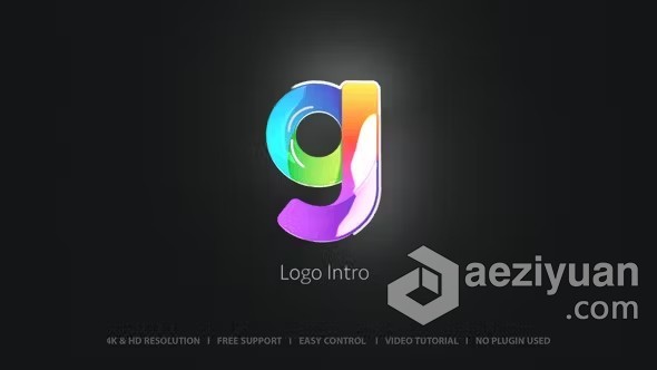 AE模版-清晰简单光效演绎品牌LOGO标志动画AE模版下载 Logo Reveal - AE资源网 www.aeziyuan.com