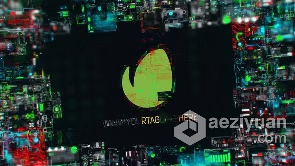 AE模版-ai人工智能数字技术标志动画AE模版下载 Digital Technology Logo Reveal - AE资源网 www.aeziyuan.com