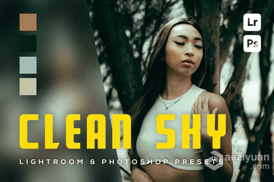 户外街拍电影人像Lightroom预设 6 Clean Sky Lightroom and Photoshop Presets - AE资源网 www.aeziyuan.com