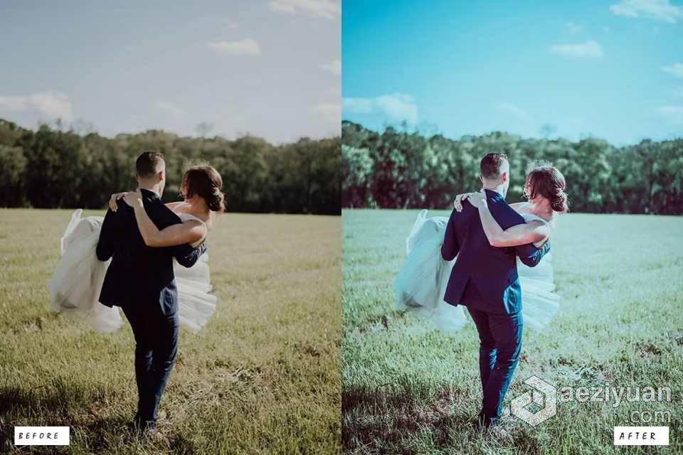 电影婚礼人像Lightroom预设 20 Wedding Cinematic Lightroom Presets - AE资源网 www.aeziyuan.com