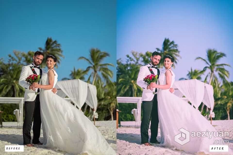 电影婚礼人像Lightroom预设 20 Wedding Cinematic Lightroom Presets - AE资源网 www.aeziyuan.com