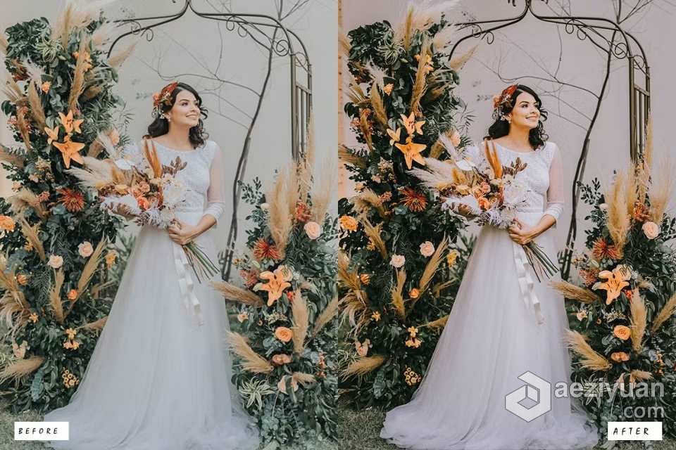 复古婚礼人像Lightroom预设 10 Retro Wedding Lightroom Presets - AE资源网 www.aeziyuan.com