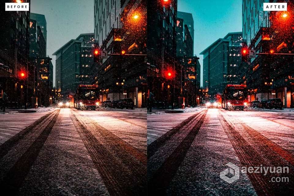 城市夜景风格Lightroom预设 City Night Lightroom Presets - AE资源网 www.aeziyuan.com