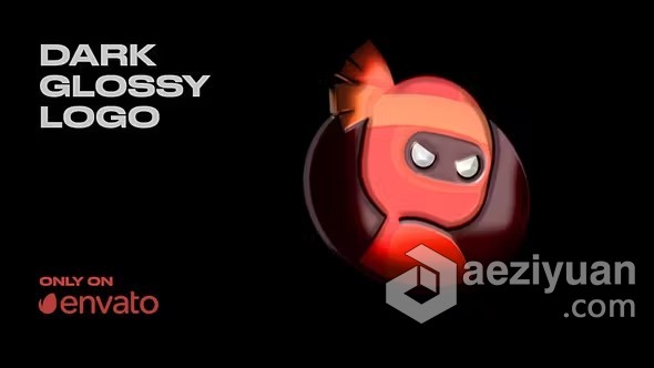 AE模板-现代深色金属光泽公司LOGO动画AE模板下载 Dark Glossy Logo - AE资源网 www.aeziyuan.com