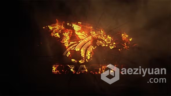 AE模板-3D大气震撼火热灼烧LOGO动画AE模板下载 Cinematic Logo - AE资源网 www.aeziyuan.com