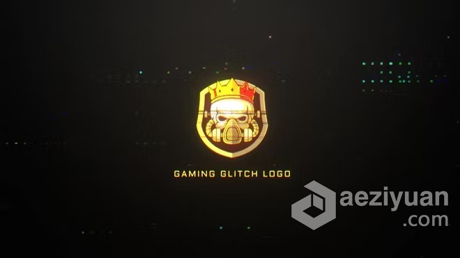 AE模板-时尚的混合效果游戏故障标志动画AE模板下载 Gaming Glitch Logo - AE资源网 www.aeziyuan.com