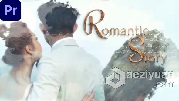 PR模板-大气优雅云彩遮罩浪漫幻灯片婚礼开场PR模板下载 Romantic Slideshow - AE资源网 www.aeziyuan.com