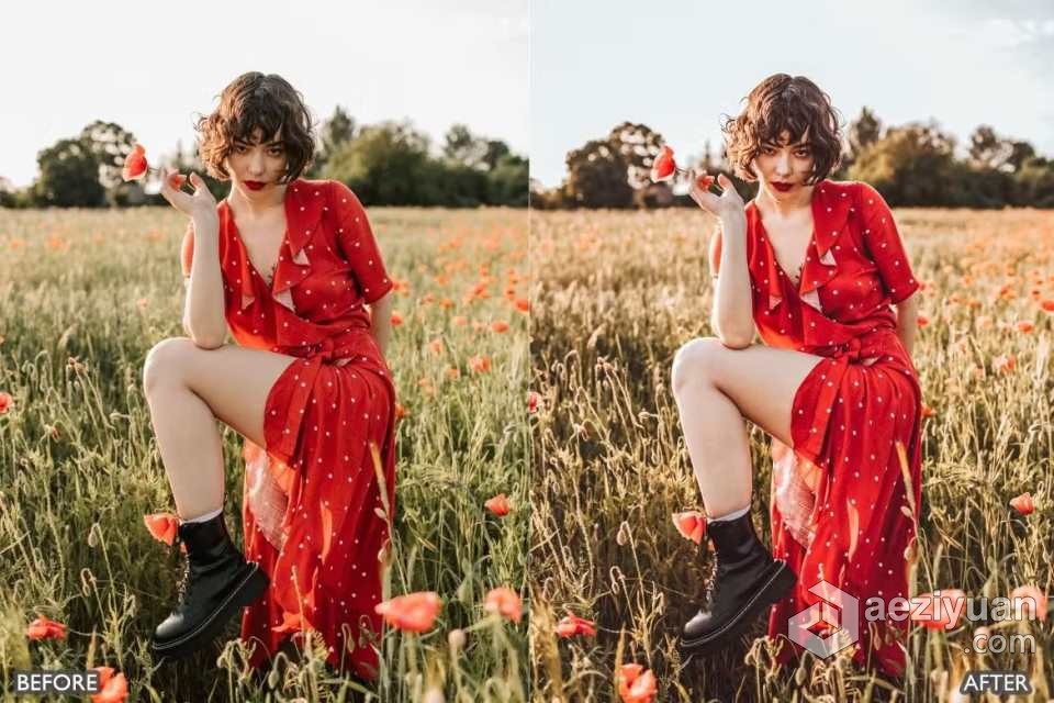 波西米亚情绪电影人像Lightroom预设 Boho Look Moody Lightroom Presets - AE资源网 www.aeziyuan.com
