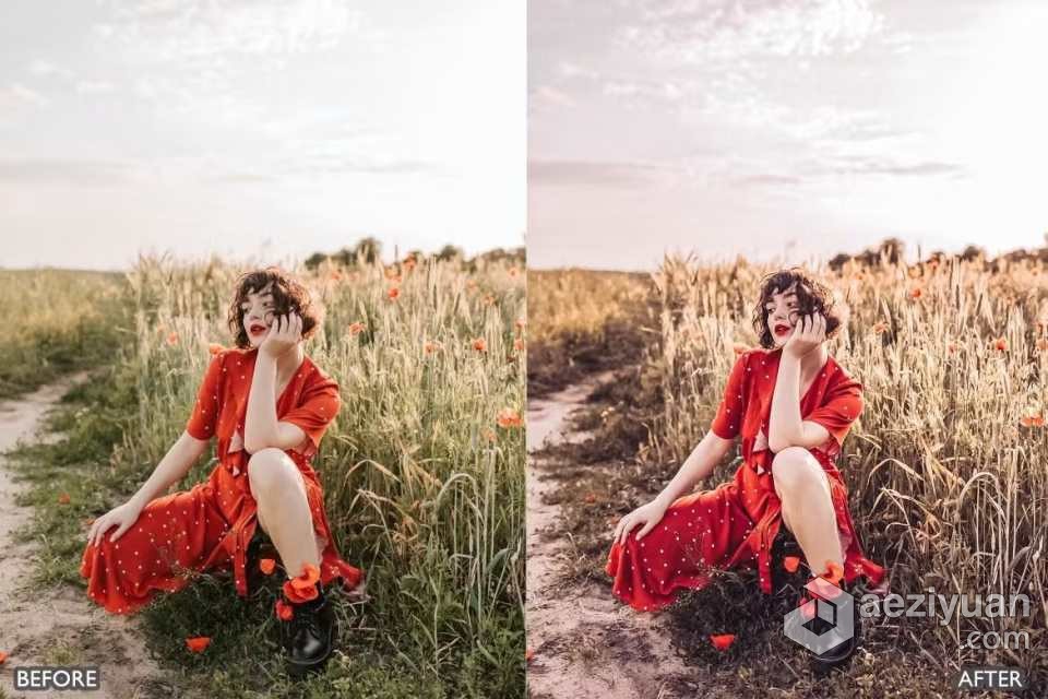 波西米亚情绪电影人像Lightroom预设 Boho Look Moody Lightroom Presets - AE资源网 www.aeziyuan.com