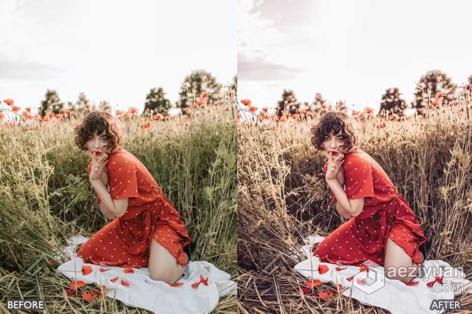 波西米亚情绪电影人像Lightroom预设 Boho Look Moody Lightroom Presets - AE资源网 www.aeziyuan.com