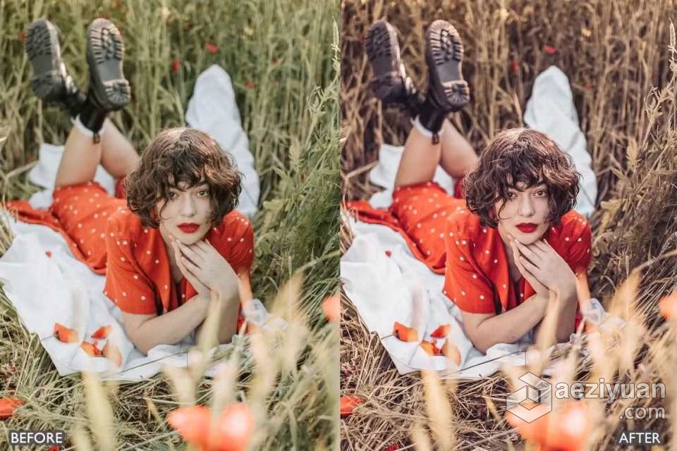 波西米亚情绪电影人像Lightroom预设 Boho Look Moody Lightroom Presets - AE资源网 www.aeziyuan.com