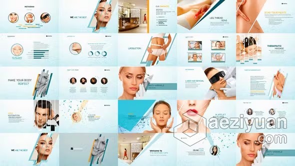 AE模板-美容保健幻灯片医疗中心宣传演示AE模板下载 Medical Presentation - Aesthetic Healthcare Promo - AE资源网 www.aeziyuan.com