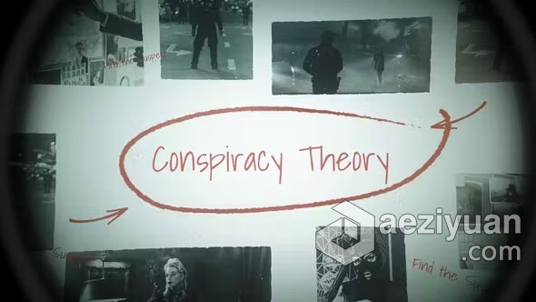 AE模板-刑事调查电影预告片犯罪档案书籍案件演示AE模板下载 Conspiracy Theory - AE资源网 www.aeziyuan.com