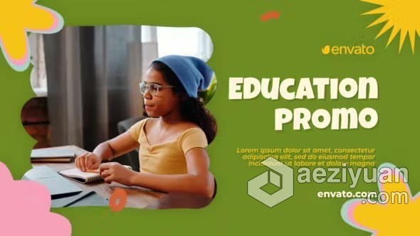 AE模板-儿童教育宣传片少儿培训机构视频广告AE模板下载 Kids Education Promo - AE资源网 www.aeziyuan.com