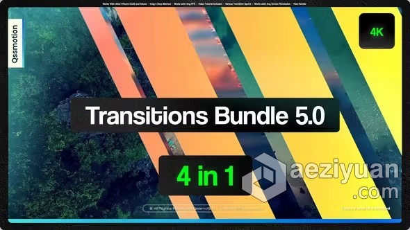 AE模板-64个方框缩放图形过渡AE模板下载 Transitions Bundle 5.0 - AE资源网 www.aeziyuan.com