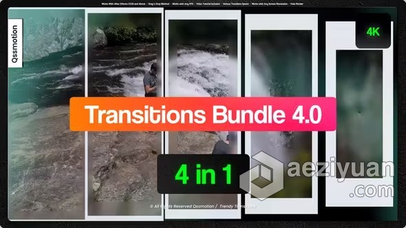 AE模板-64个方框缩放图形过渡AE模板下载 Transitions Bundle 4.0 - AE资源网 www.aeziyuan.com