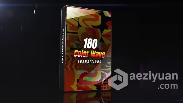 AE脚本与模板-180个充满活力的彩色波浪过渡AE模板下载 Color Wave Transitions - AE资源网 www.aeziyuan.com