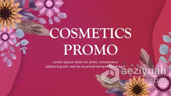 AE模板-彩妆化妆品促销时尚美容宣传介绍视频AE模板下载 Cosmetics Promo - AE资源网 www.aeziyuan.com