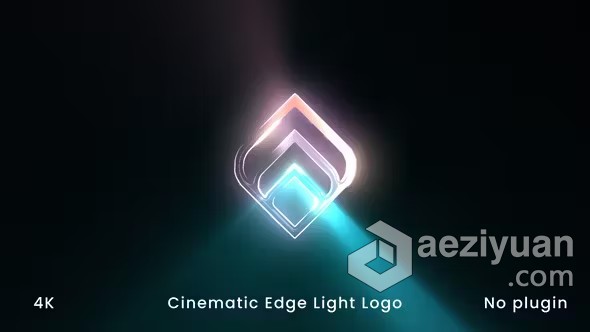 AE模板-轮廓边缘光标志揭晓LOGO动画AE模板下载 Cinematic Edge Light Logo Reveal - AE资源网 www.aeziyuan.com