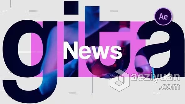 数字科技新闻介绍商业视频片头AE模板下载 Digital Technology News Intro科技新闻,介绍,片头,ae模板,下载 - AE资源网 www.aeziyuan.com