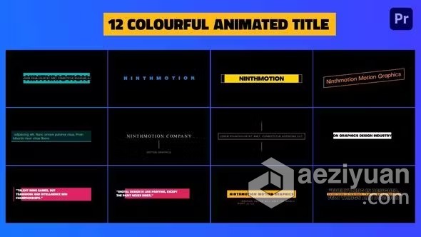 彩色动画标题PR模板下载 Colorful Animated Title Premiere Pro Template彩色,动画,标题,模板,下载 - AE资源网 www.aeziyuan.com