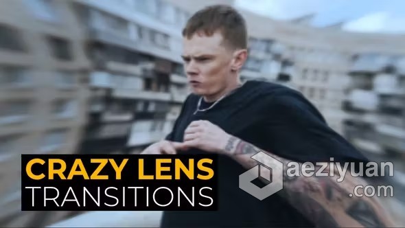 酷炫创意动感活力扭曲像差疯狂镜头过渡效果PR模板下载 Crazy Lens Transitions酷炫,创意,动感,活力,扭曲 - AE资源网 www.aeziyuan.com