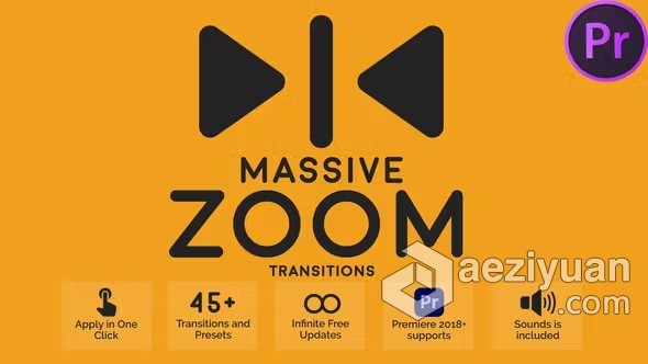 PR模板-45+很酷的故障动画缩放过渡效果 Massive Zoom Transitions模板,故障,动画,massive,zoom - AE资源网 www.aeziyuan.com