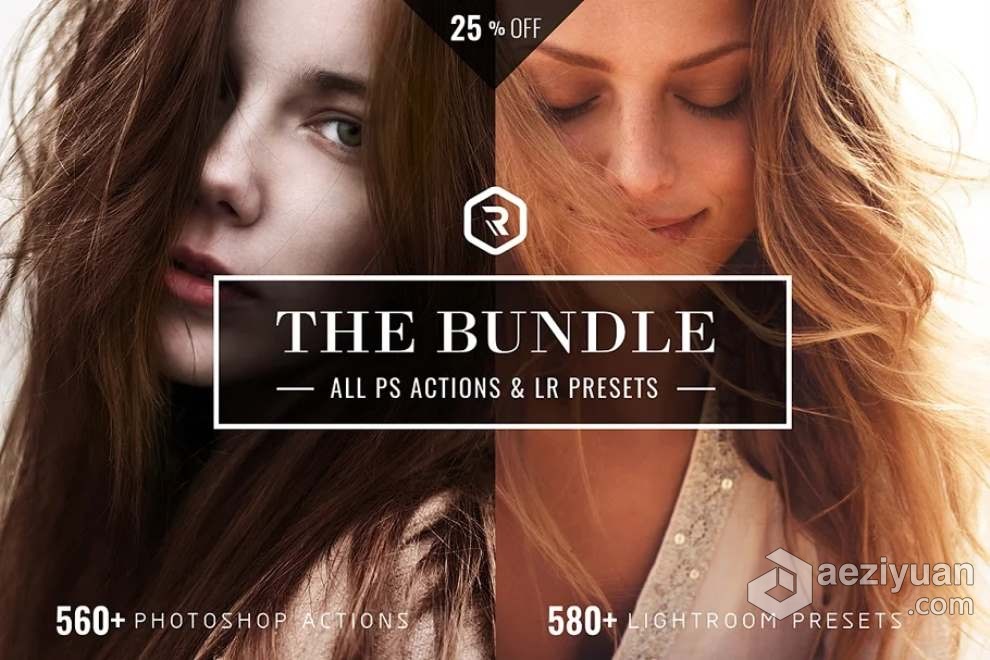 1149款婚礼人像风光调色Lightroom预设+PS调色动作14套合集 The Bundle – All Actions &amp; Presets - AE资源网 www.aeziyuan.com