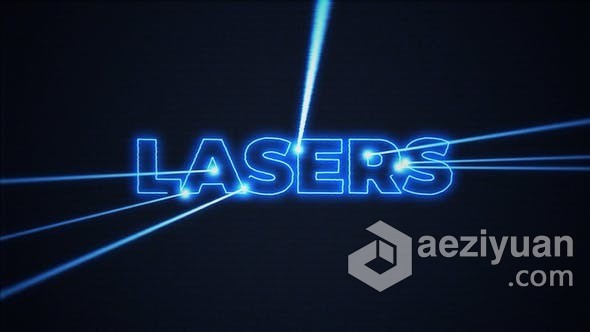 复古激光标题PR模板 Retro Laser Titles - AE资源网 www.aeziyuan.com