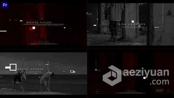 故障效果电影标题开场白PR模板 Film Titles Opener V 0.4 - AE资源网 www.aeziyuan.com