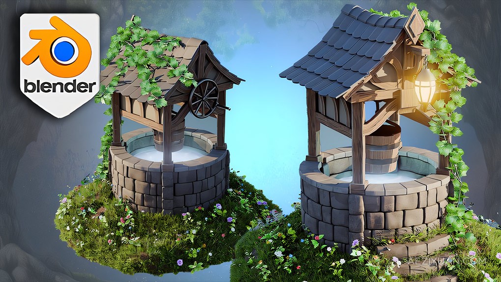 Blender 4几何节点风格化三维环境场景制作流程视频教程 Stylized 3D EnvironmentsBlender,Blender教程,blender建模教程,Blender场景教程 - AE资源网 www.aeziyuan.com