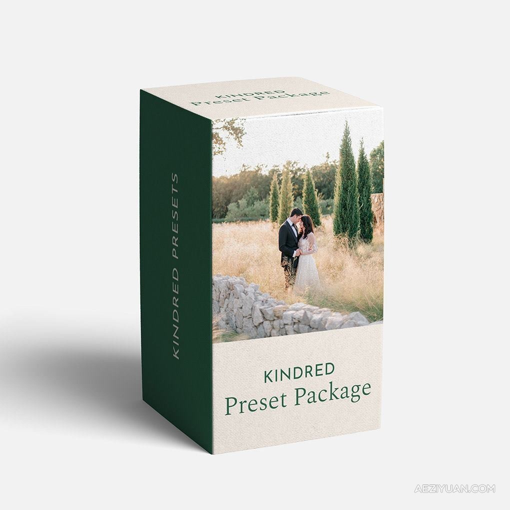 KINDRED完美人像婚礼婚纱影楼外拍摄影调色Lightroom预设 The Kindred Preset PackageLightroom预设,LR预设,婚礼人像,调色预设 - AE资源网 www.aeziyuan.com