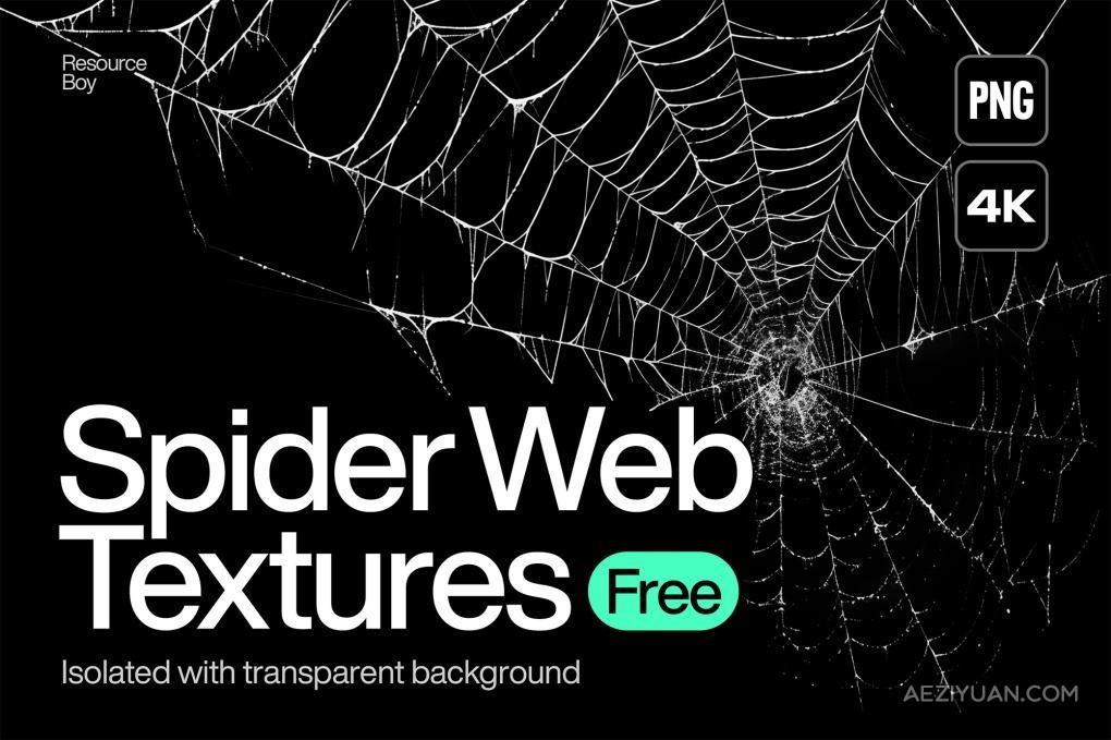 200款蛛丝蜘蛛网残破荒芜场景设计图片素材 200 Spider Web Textures图片素材,蛛丝蛛网,PNG素材 - AE资源网 www.aeziyuan.com