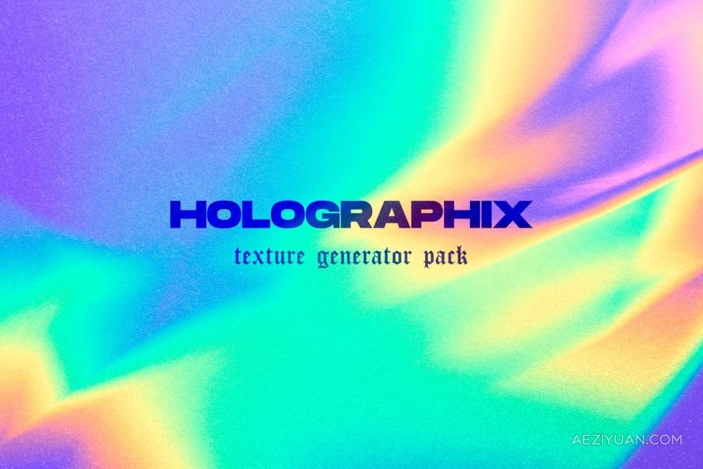 20款高清彩色全息渐变预制贴图纹理PS样式模板渐变素材 Holographix Texture Generator图片素材,PS渐变,全息渐变 - AE资源网 www.aeziyuan.com