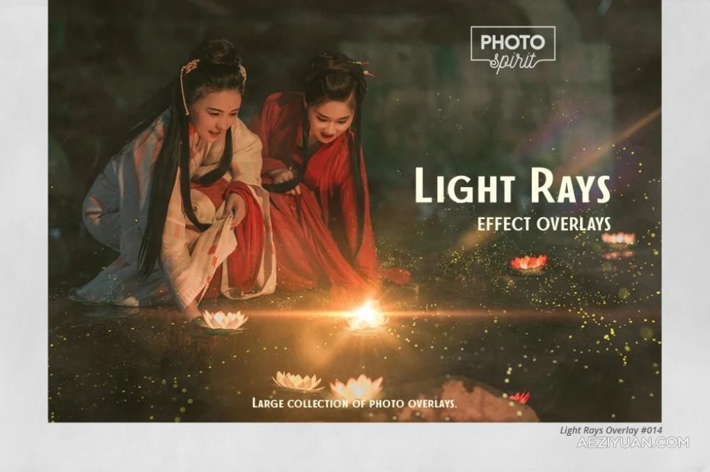 34张梦幻晨光阳光舞台灯光镜头炫光摄影合成图片素材 Light Rays Effect Overlays图片素材,梦幻光线,镜头炫光 - AE资源网 www.aeziyuan.com