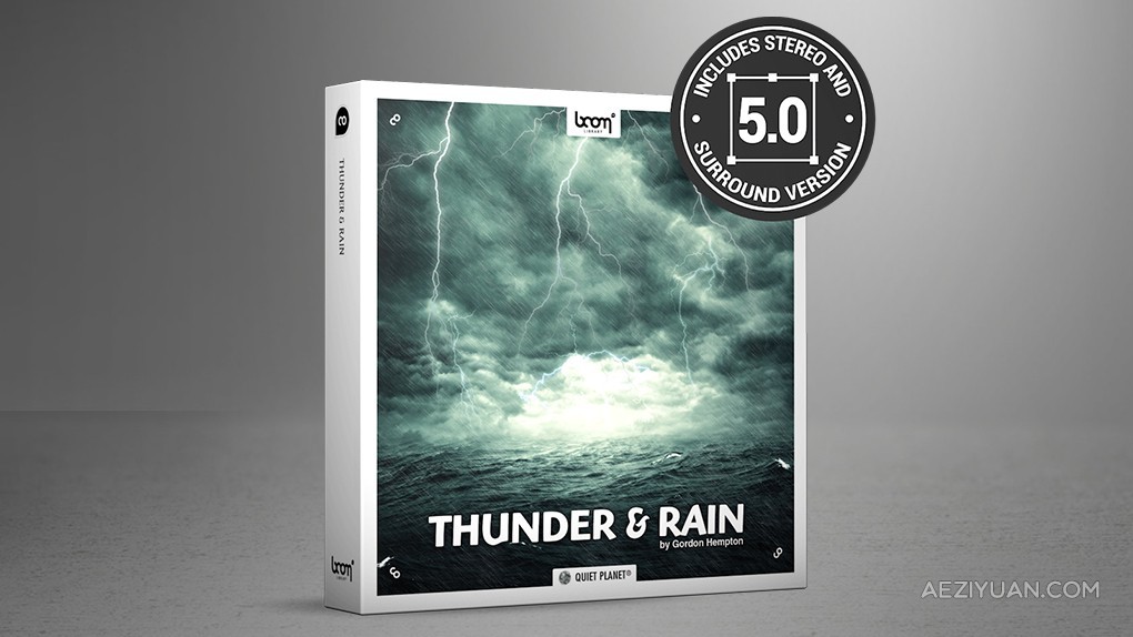 66组打雷下雨狂风闪电暴雨环境环绕立体声音效配乐 Boom Library – Thunder &amp; Rain背景音效,自然环境,打雷下雨 - AE资源网 www.aeziyuan.com