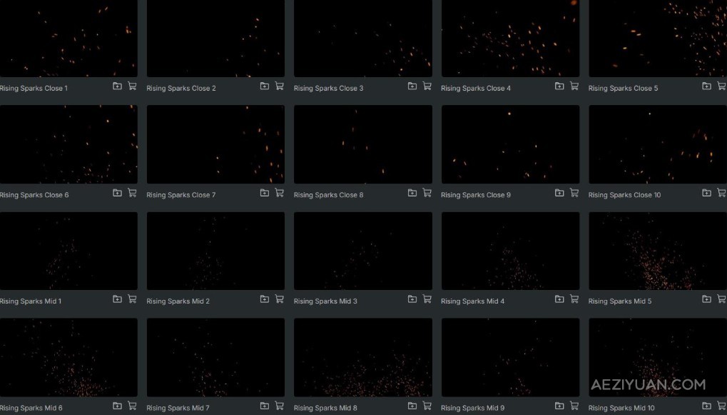 45个真实火星火花飞溅漂浮粒子特效视频动画4K视频素材 ActionVFX | Fire Sparks – Close真实,漂浮,粒子特效,特效,视频 - AE资源网 www.aeziyuan.com