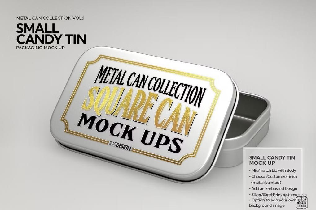 12套锡制容器食品药品罐头礼盒产品设计包装展示PS样机 Vol1. Metal Can Mockup CollectionPS样机,包装设计,罐头盒 - AE资源网 www.aeziyuan.com