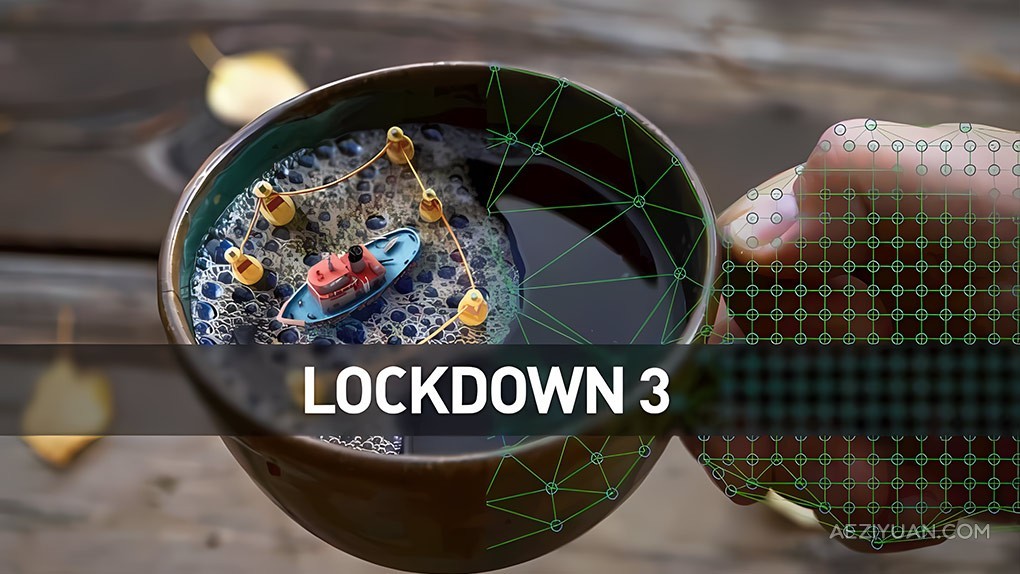 物体表面跟踪特效合成高级工具AE插件 Lockdown v3.0.4 Win中文版表面,跟踪,高级,工具,插件 - AE资源网 www.aeziyuan.com