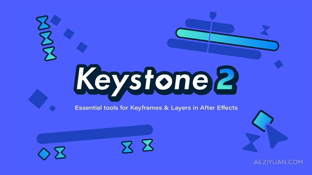 关键帧复制粘贴对齐镜像拉伸调节控制工具AE脚本 Keystone v2.0.2 支持Win/Mac - AE资源网 www.aeziyuan.com