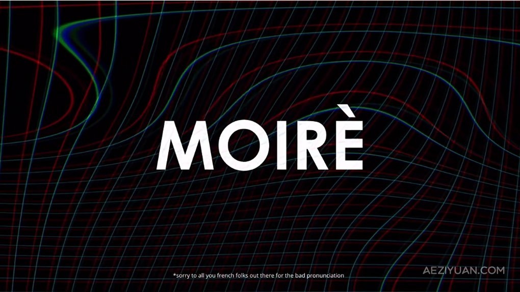 复古视频摩尔纹VHS外观显示生成特效AE脚本 Moiré v1.5 汉化版 + 使用教程复古,视频,摩尔纹,外观,显示 - AE资源网 www.aeziyuan.com