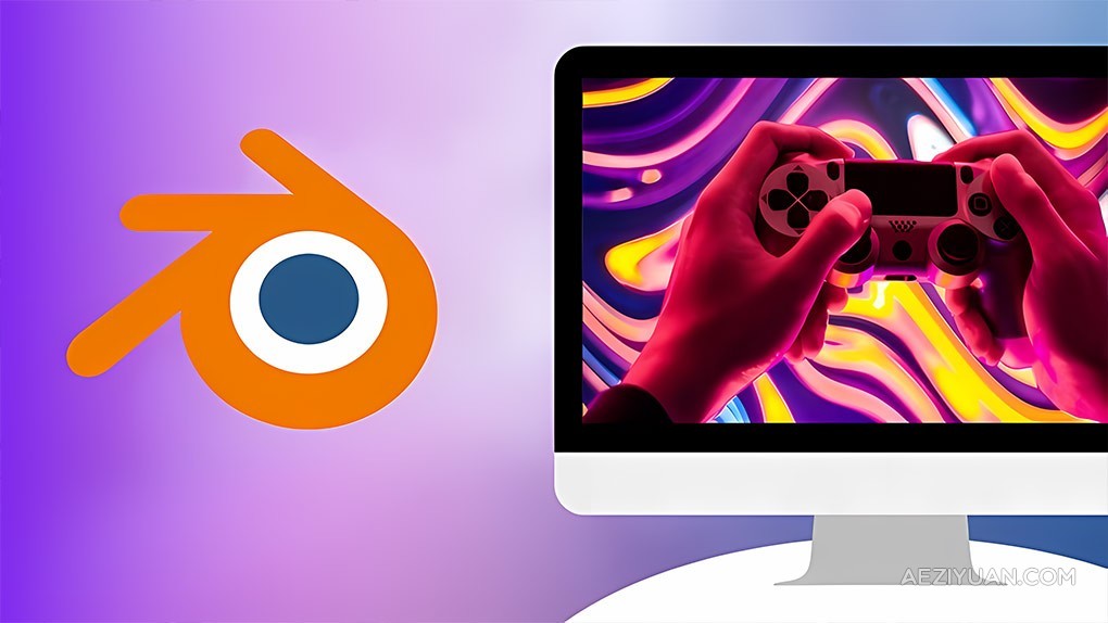 Blender 3D艺术建模应用技术视频教程 Master the Blender for Game Art, Film &amp; Design - AE资源网 www.aeziyuan.com