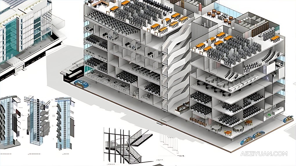 Revit 3D建模可视化核心技能训练视频教程 Mastering Revit for Architects &amp; Engineers3d建模,可视化,核心,技能,训练 - AE资源网 www.aeziyuan.com