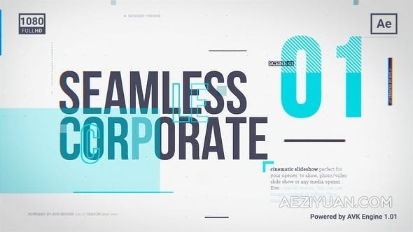 企业宣传视频公司介绍新品牌风格幻灯片动画视频-AE模板 Seamless Corporate Slideshow企业宣传,视频,公司,介绍,风格 - AE资源网 www.aeziyuan.com