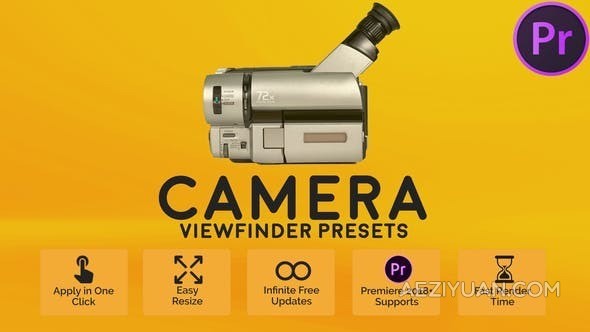 10个相机取景器预设效果叠加-PR模板 Camera Viewfinder Presets相机,取景器,预设,效果,叠加 - AE资源网 www.aeziyuan.com