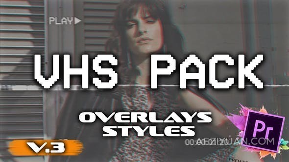 VHS损坏失真效果叠加动画-PR模板 VHS Pack: effects, overlays v.3损坏,失真,效果,叠加,动画 - AE资源网 www.aeziyuan.com