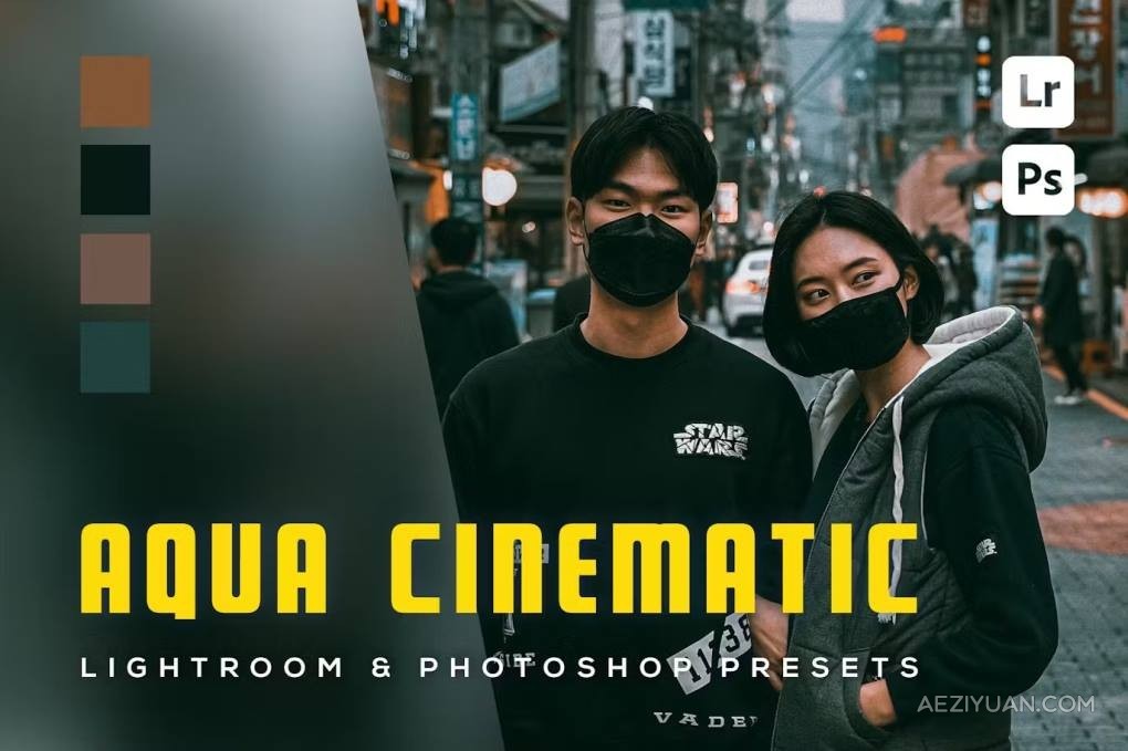 6种城市旅拍电影色彩LR调色预设 6 Aqua Cinematic Lightroom and Photoshop Presets经典电影lr预设,电影色彩lr预设,LR调色预设,香港电影lr预设 - AE资源网 www.aeziyuan.com