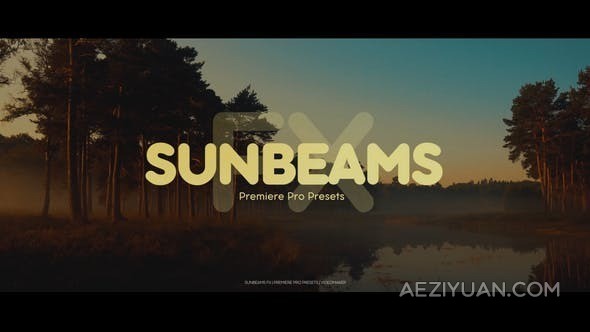 光效素材包阳光效果多种方向的光束元素-PR预设 Sunbeams FX Premiere Pro Presets素材,方向,元素,预设,premiere - AE资源网 www.aeziyuan.com