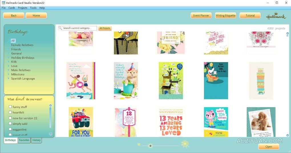 请柬贺卡邀请函明信片设计制作软件 Hallmark Card Studio Deluxe 2022 v22.0.1.3 Win/Mac版请柬,贺卡,邀请函,明信片,设计制作 - AE资源网 www.aeziyuan.com